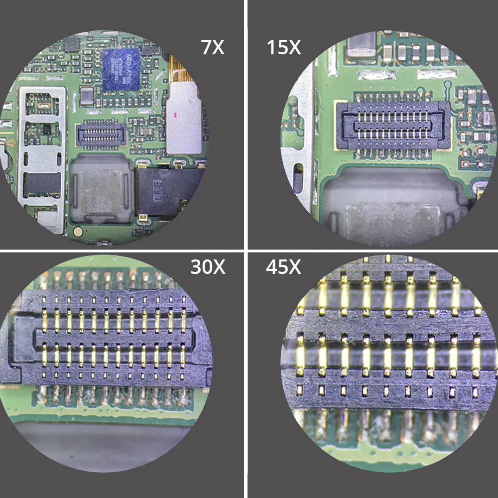Светодиодный Тринокулярный стереомикроскоп с подсветкой 7X~ 45X, соединенный с CCD камерой или цифровой камерой