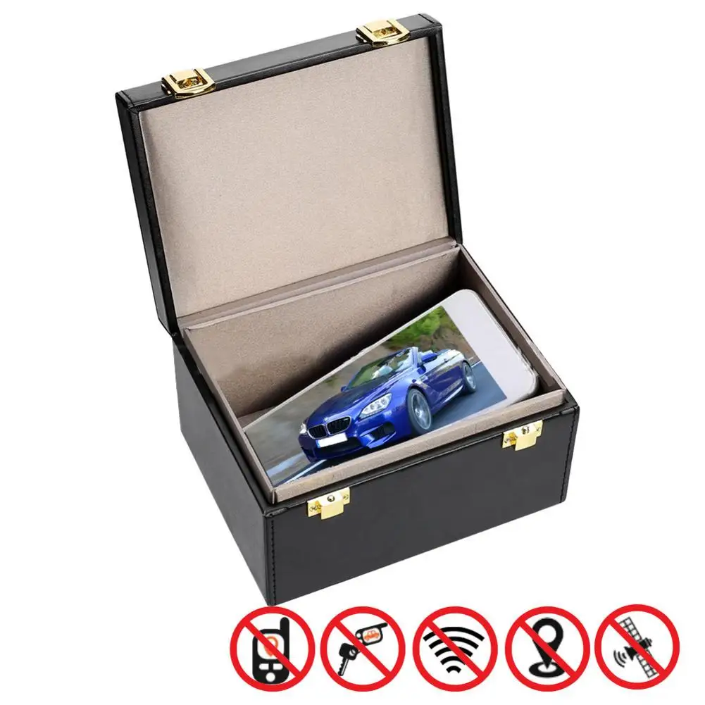 

Keyless Car Key Signal Blocker Box Faraday Box Radiation-proof Anti-theft Call RFID Signal Blocking Case for Privacy Protection