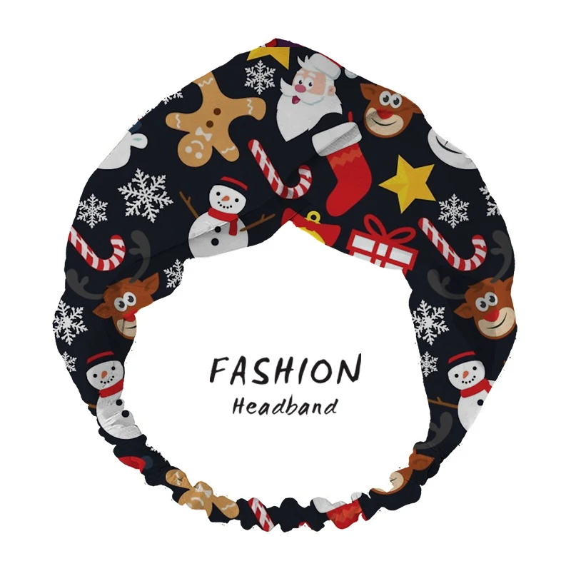 

2020 Christmas Hair Bands reindeer Headbands For Women Elasticity Cross Turban Bandage Bandanas HairBands Women Hair Accessorie
