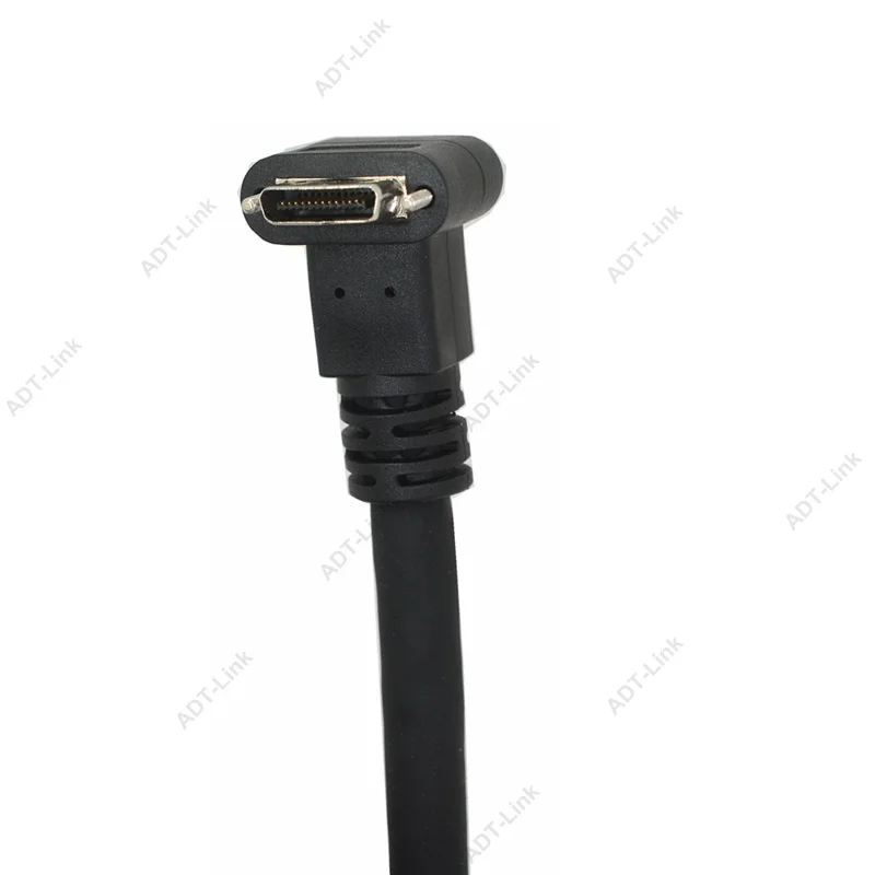 US $106.40 POCL CameraLink Cable 90 Degree Right Angle SDR To SDR Mini 26Pin Cables Camera Link Industrial Camera POCL Power SDR Angled