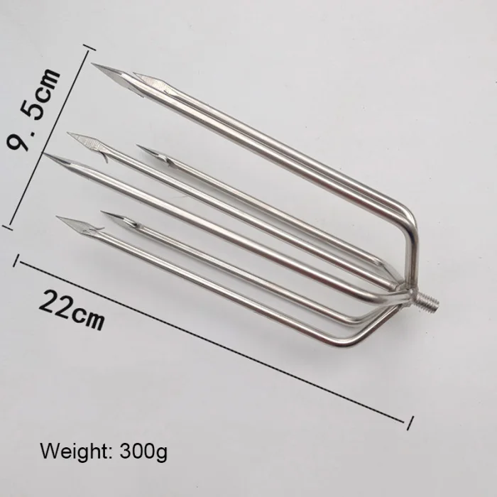 Рыболовная вилка из нержавеющей стали, 5 Зубцов, гарпун, колючий крючок, рыболовная удочка, вилка, рыболовные ледоколы, аксессуары, снасти, Рыболовный Инструмент FDX9