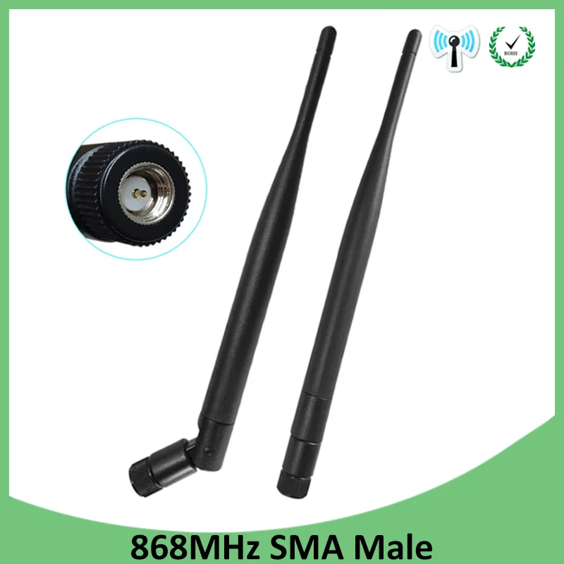 Buen trato 868 MHz 915 MHz antena lora 5dbi conector macho SMA GSM 915 MHz 868 MHz antena al aire libre repetidor de señal de antenne impermeable Lorawan 9jL15Zlk