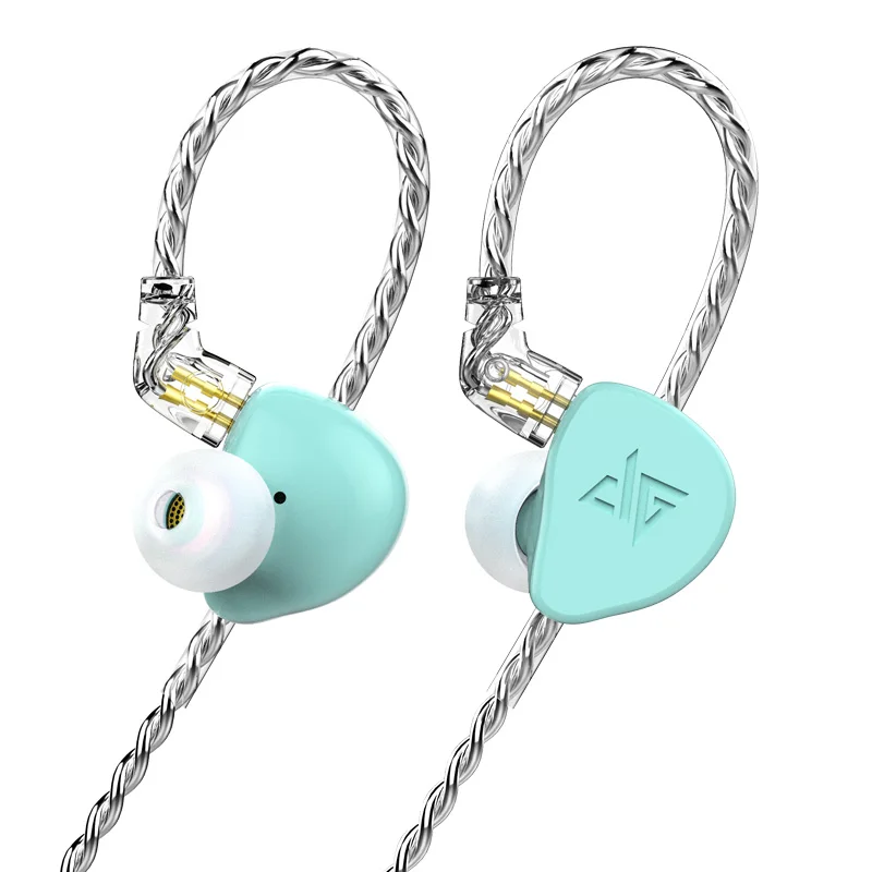 blue AUGLAMOUR F300 Динамический HiFi музыкальный монитор DJ спортивные наушники-вкладыши 0,78 мм контактный съемный кабель RT3 F200 F300 T2 - Цвет: blue