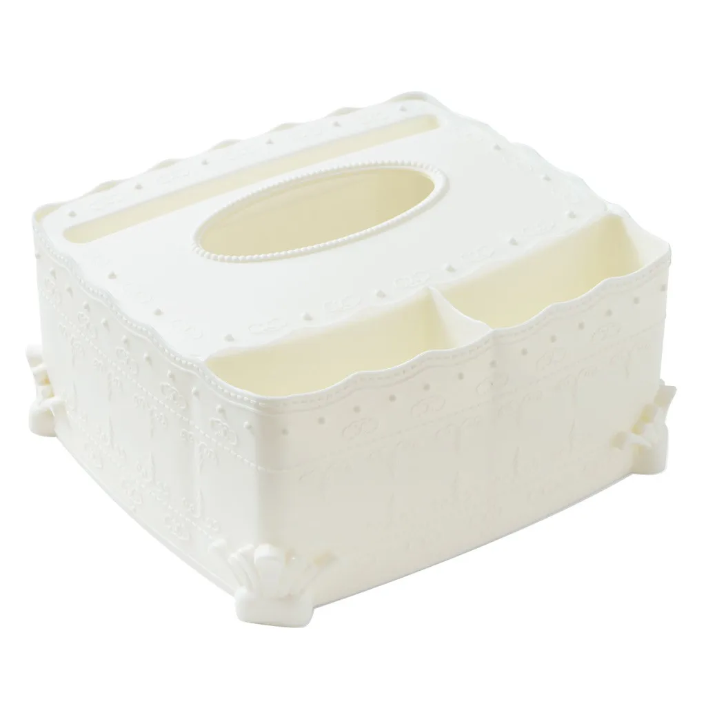 Коробка для салфеток многофункциональный Рабочий стол хранение разного Органайзер коробка для салфеток, посуда для макияжа 19Mar 28 Органайзер коробка - Цвет: WH