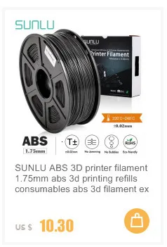 SUNLU ABS 3D принтер нити 1,75 мм abs 3d печать заправки расходные материалы abs 3d Нити Экструдер для DIY модели 3d печати