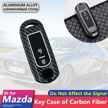 

Metal Carbon Fiber Car Key Cover Case Shell 2 Buttons for Mazda 3 6 Axela Atenza CX-3 CX3 CX-4 CX4 CX-5 CX5 CX-7 CX7 Accessories
