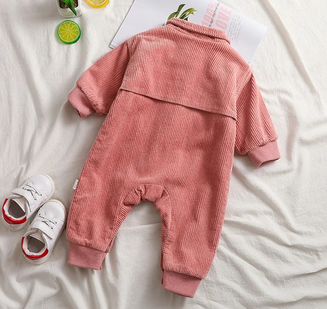 66 100cm Nowy Zima Cordury Zagescic Cieply Polar Wewnatrz Baby Gap Baby Boy Zima Romper Baby Girl Ogolnie Tanie I Dobre Opinie
