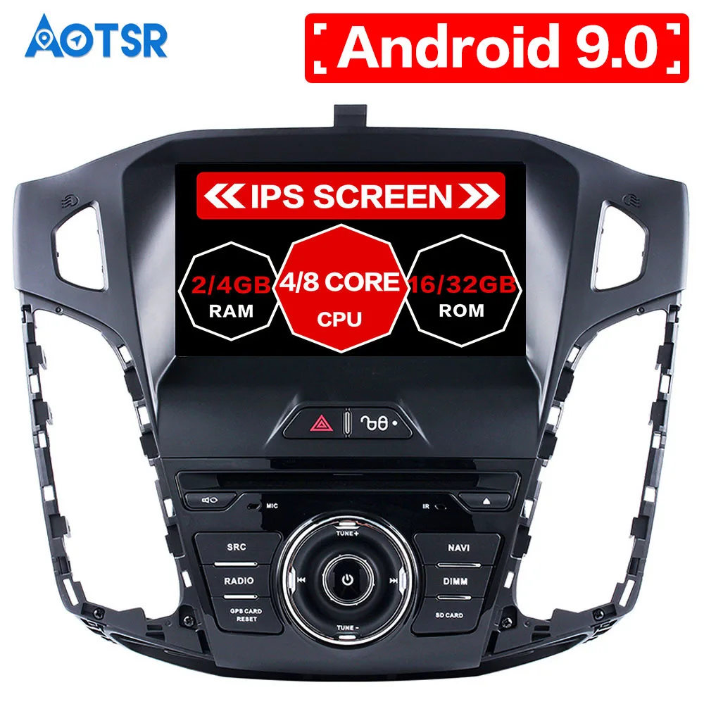 Автомобильный Медиа android 9 Автомобильный gps автомобильный dvd плеер с навигацией плеер для Ford Focus 2012- Автомобильная магнитола gps навигация видео плеер