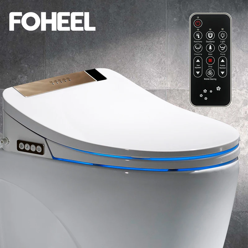 Remote Intelligent Toilet Seat Electric Bidet Cover Smart Bidet Seat Clean Dry 