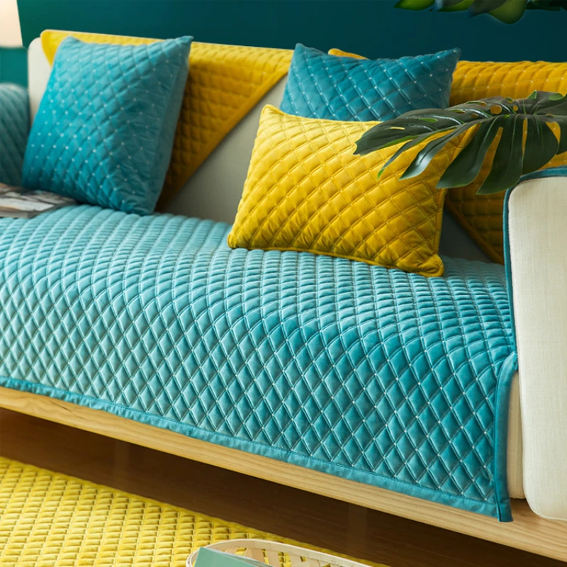 

Luxury Sofa Cover Slip -resistant Couch Cover For Living Room Decor Multi-sizes DIY Sofa Seat Covering Thicken Sofa Towel 1 pcs