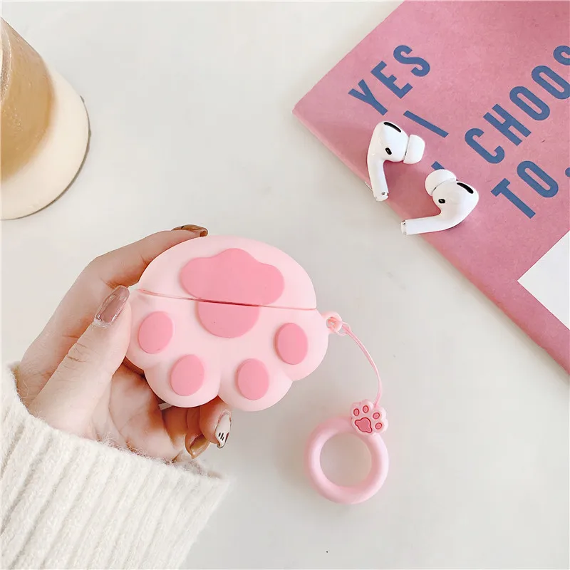 Чехол с милыми кошачьими лапками для Apple Airpods Pro чехол Bluetooth наушников Airpod Air pods