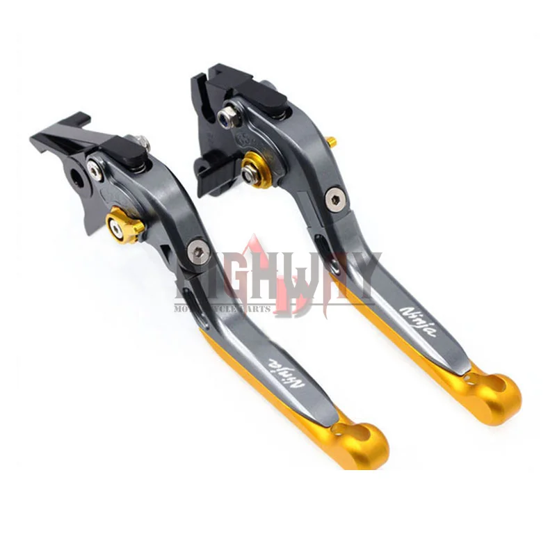 GreyGold Складные Выдвижные регулируемые CNC алюминиевые мотоциклетные тормозные рычаги сцепления для KAWASAKI Z1000SX NINJA 1000 2011 - Цвет: GreyGold