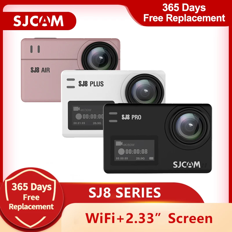 Cámara de acción Original SJCAM SJ8 pro 4K sj8 plus, Cámara de Acción sj8 air 1296P Wifi impermeable 2,33 pantalla táctil para deportes al aire libre DV