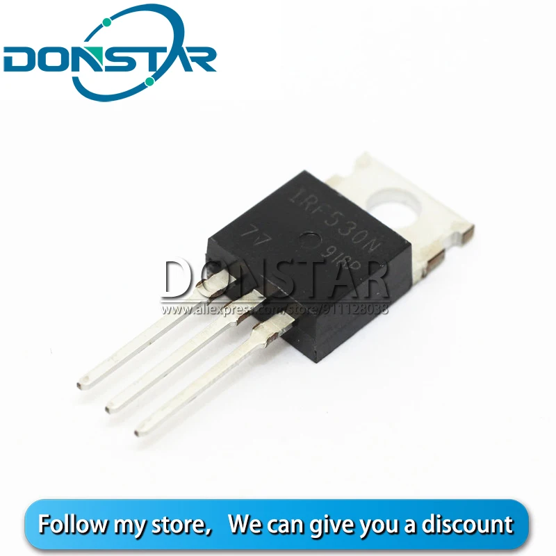 10PCS IRF530N TO-220 IRF530 TO220 MOS field effect tube N channel | Электронные компоненты и принадлежности