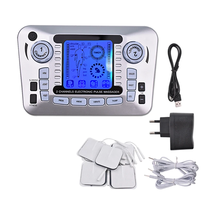 

Electrical Muscle Stimulator Relax Muscle Massage Machine Pulse Tens Acupuncture Therapy Massager Slimming Fat Burner +10 Pads