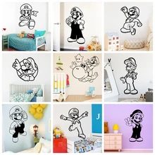 

Game Character Super Mario Wall Sticker Gamer Murals Decal Bedroom Decor For Kids Room Decoration Gameroom Decor Wallpaper