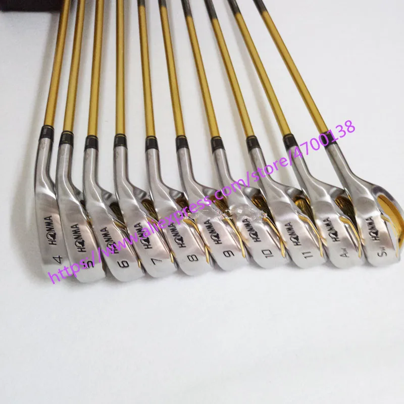 Набор клюшек для гольфа HONMA S-06, 4 звезды, Compelete club, набор водителей+ 3/5, Фарватер, дерево+ утюги+ клюшки, графитовый клюшек для гольфа, без сумки