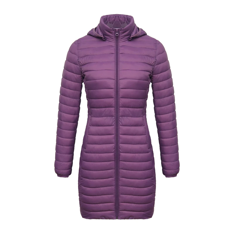 SANTELON-معطف طويل فضفاض للنساء مع غطاء محرك السيا...