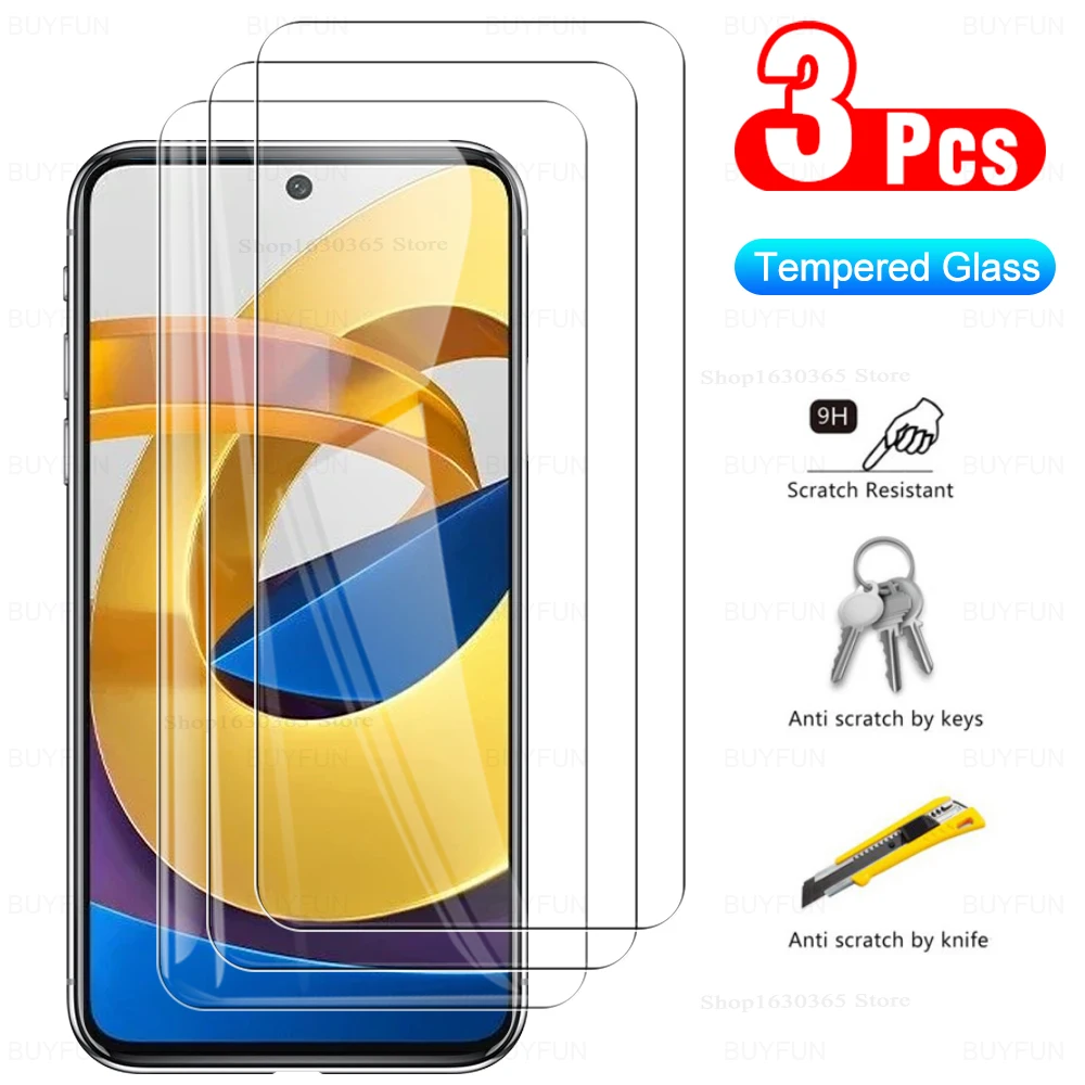 3pcs Tempered Protector Glass For Xiaomi Poco M4 Pro 5G 6.6" Full Cover Phone Screen Glass Poko M4Pro Poxo M 4 Pro 4Pro Film