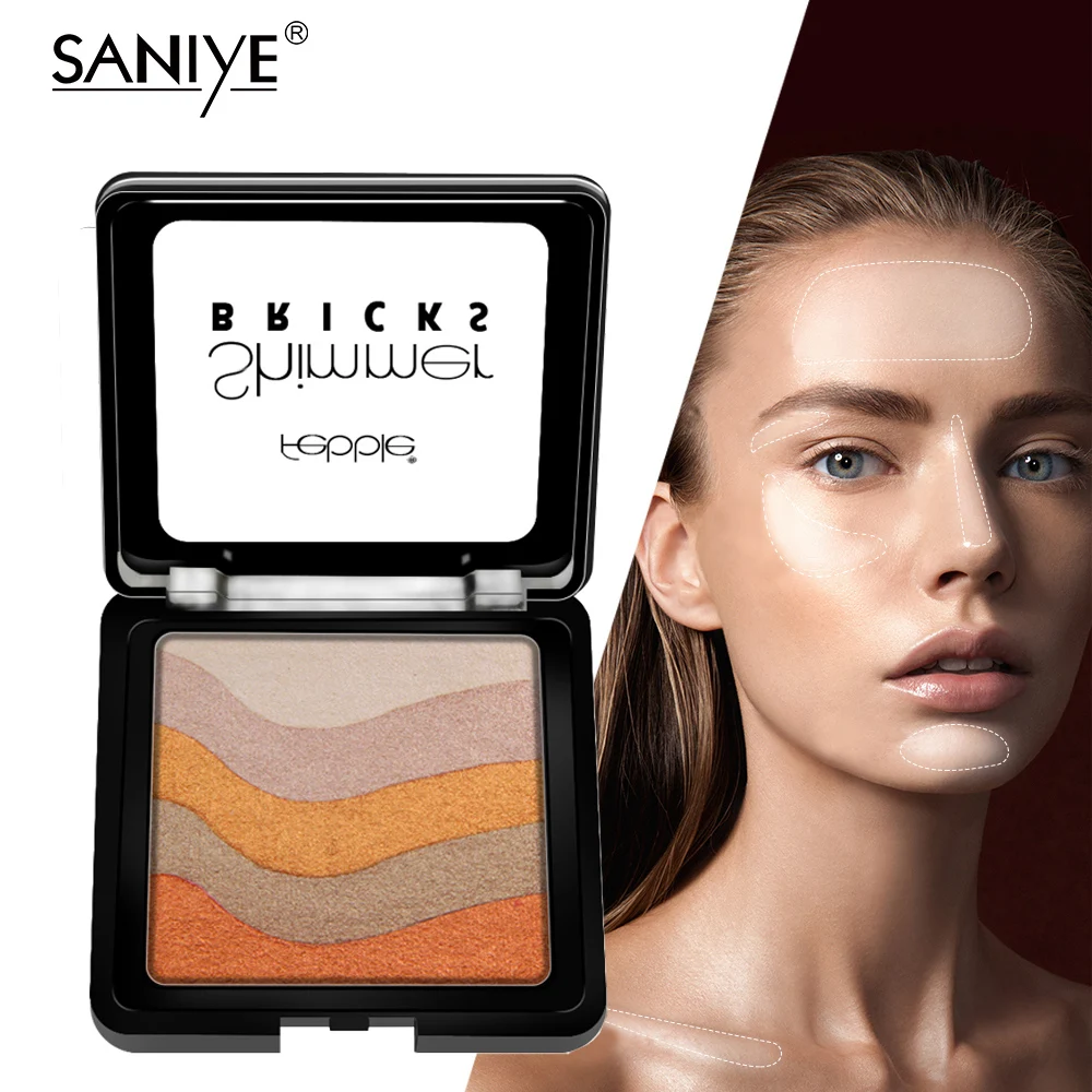 

SANIYE Waterproof Makeup Face Highlighter Palette Natural Shimmer Eyeshadow Contour and Highlight Palette ES2825