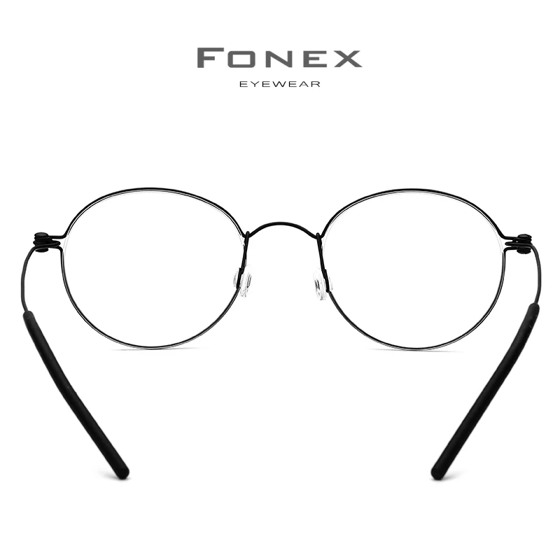 Buy FONEX B Titanium Glasses Frame Women Prescription Eyeglasses Men 2019 New Korean Myopia Optical Frames Screwless Eyewear 7510