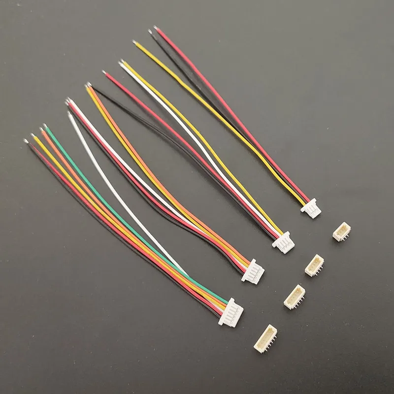 

10 SETS Mini Micro SH 1.0 2Pin 3/4/5/6/12P JST Male & Female PCB Connector with Wires Cables 100MM