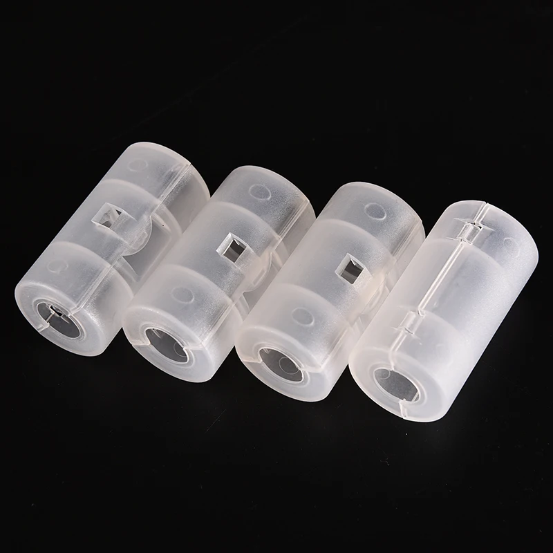4PCS AA to C Size Battery Converter Adapter Switcher Holder Case White Plastic Battery Storage Box