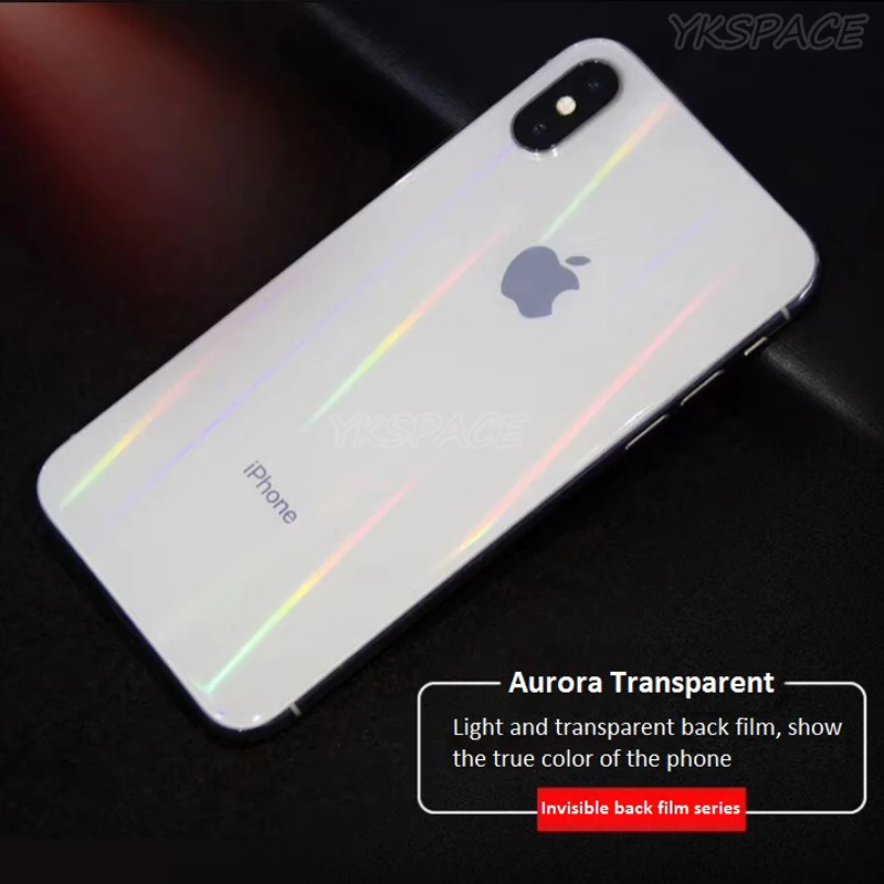 2 шт. мягкая Гидрогелевая пленка для задней панели Aurora Gradient iPhone X Xs XR 11 12 mini Pro Max 7 8