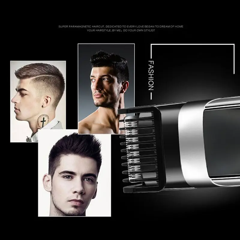 USB Charging Men Electric Hair Clipper Waterproof Hair Cutter Shaving Scissors Electric Clipper