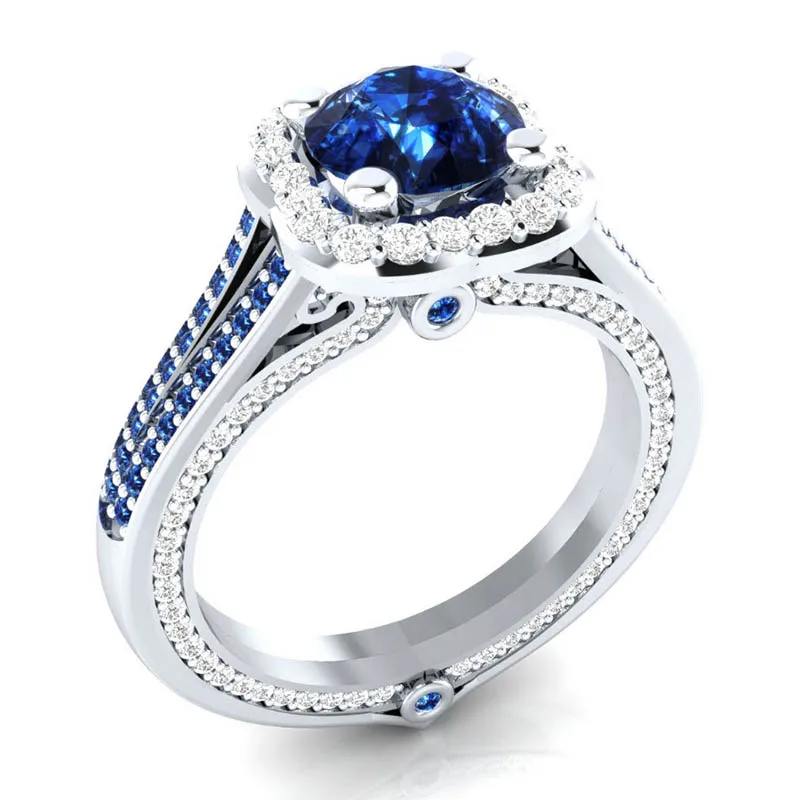Bague Ringen 3 цвета Мода OL леди 925 Серебряное кольцо с 8 мм диаметр Ziron ювелирные изделия для женщин Свадьба Помолвка подарок для свиданий