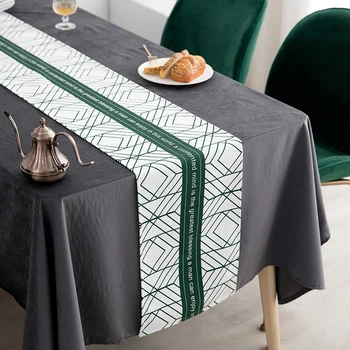 

Modern Classic Table Runner Quality Home Dining Table Cloth Decoration Geometric Print Runner Tables Home Hotel Bed Runners
