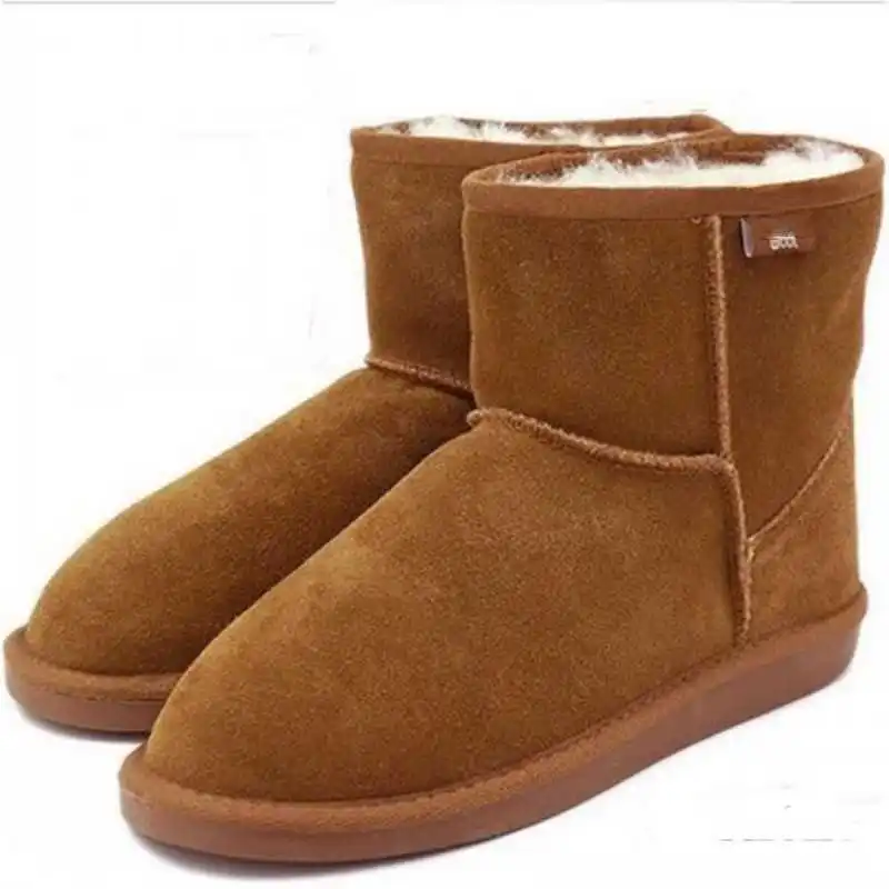 chestnut Новинка, EMYEMU, мини стиль, Коровья замша, натуральная шерсть, внутренняя отделка, зимние сапоги, зимняя обувь, 5 цветов, ботильоны, женские зимние сапоги - Цвет: chestnut