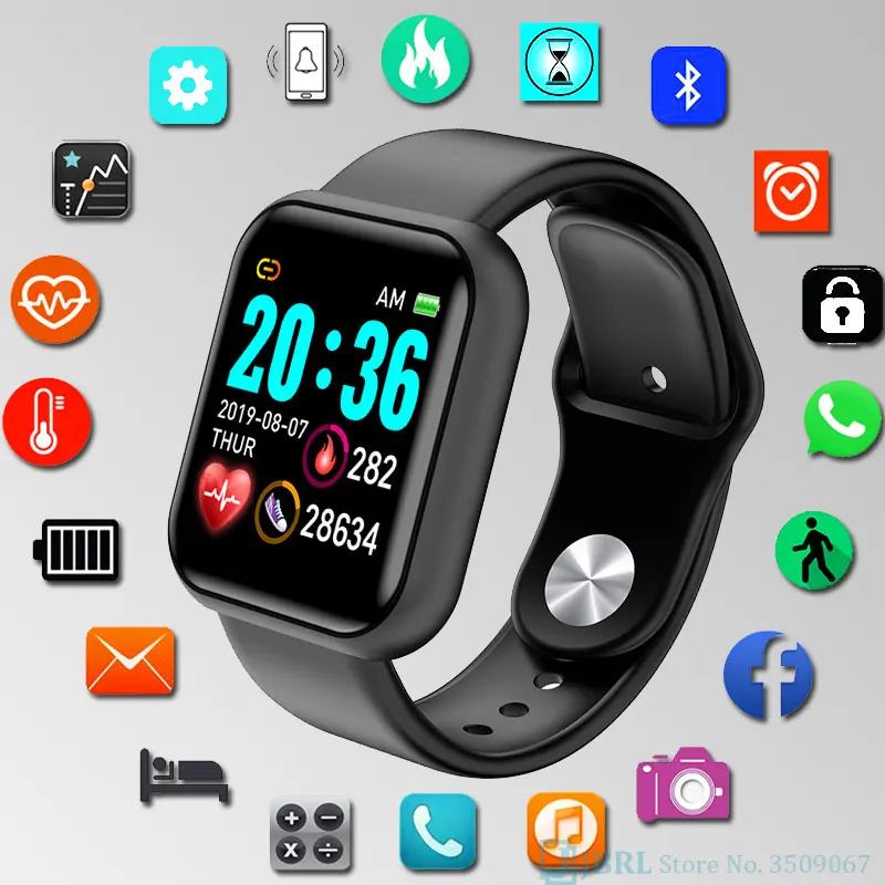 

Smart watch Kids Y68 Activity Tracker Multifunction Bracelet Fashion Gift for Children Bluetooth SmartWatch for Boys and Girls