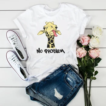 

Women Giraffe Letters Funny Cute Fashion Ladies Womens Tops Clothes Graphic Female Lady T-Shirt Tumblr T Shirt T-shirts