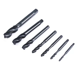 Tornillo de rosca de mano en espiral, brocas de enchufe métrico, 7 piezas, M3, M4, M5, M8, M10, M12, novedad