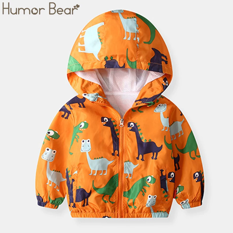 Humor Bear/От 2 до 6 лет модная верхняя одежда для малышей г. Осенняя куртка для мальчиков новое пальто для девочек модная детская одежда с капюшоном и героями мультфильмов - Цвет: orange