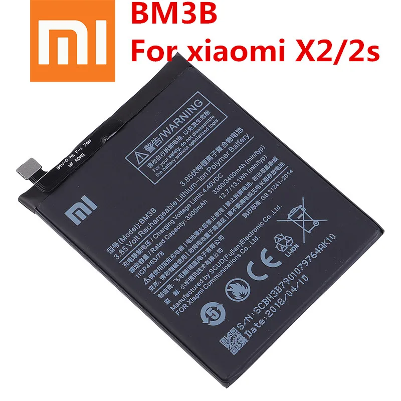 Оригинальный аккумулятор Xiao mi 100% BM3B 3300 мАч для Xiaomi Mi MIX 2 /MIX 2S высококачественные