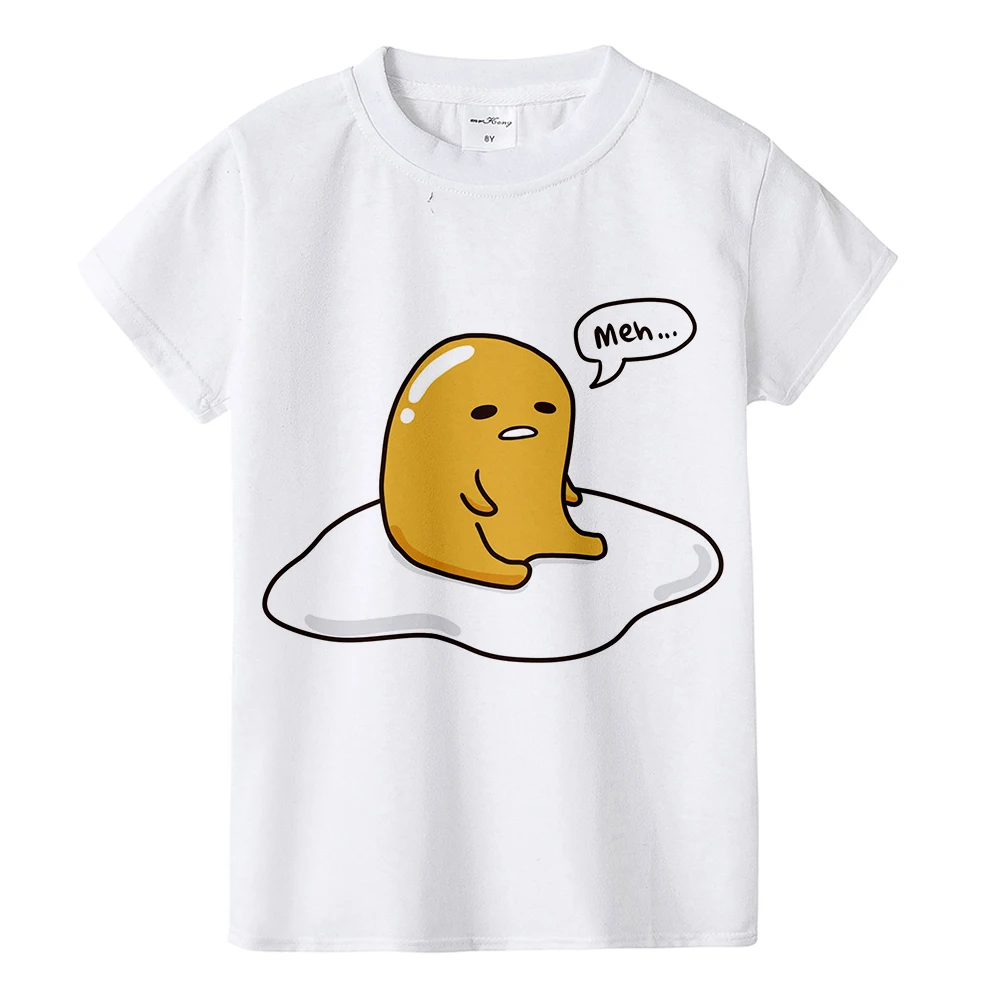 Kawaii/Детская футболка с изображением суши гудетамы ленивого яйца Детская футболка с забавным принтом Gudetama летняя футболка для маленьких мальчиков и девочек Милая одежда для малышей - Цвет: 9655