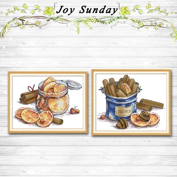 

Lemon and Cinnamon decor painting dmc 14CT 11CT counted cross stitch kits embroidery set Needlework Set chinese cross stitch