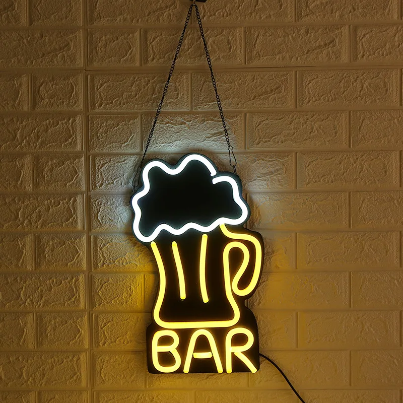 Custom Led Beer Bar Neon Sign Light Lamp Tube  Bright Neon Light for Restaurant KTV Store Beer Bar Pub Sign NightClub