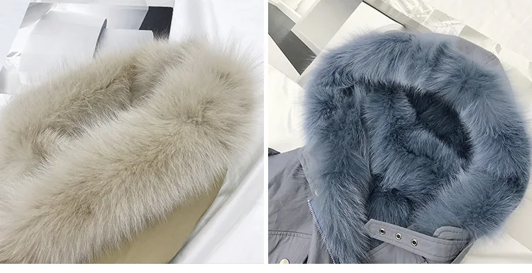 Real Fur Coat Women Fox Fur Coat Women Clothes Real Fur Parka Warm Winter Coat Womens Clothing Manteau Femme BL-299 YY1067