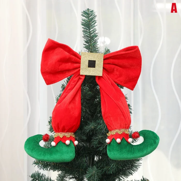 Elf Legs Hanging Decor Christmas Tree Bow Elf Boots Pendant Xmas Tree Hanging Ornament Home Decor DTT88