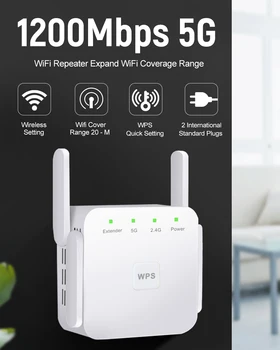 5G WiFi Repeater Wireless Wifi Amplifier Home Wi-fi Signal Booster 2.4G Router Wi Fi Long Range Extender Internet Amplifier 2