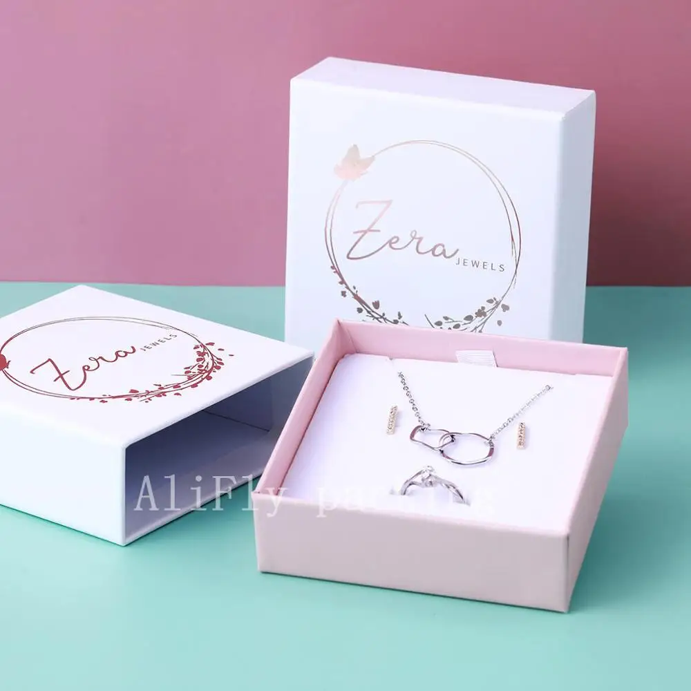 Wholesale 500pcs/lot Personalized Jewelry Box Cardboard Drawer Gift