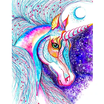 

Unicorn Full Drill Square/Round Animal Diamond Embroidery Diamond Painting Cross Stitch Diamond Mosaic Daimond Home Decor