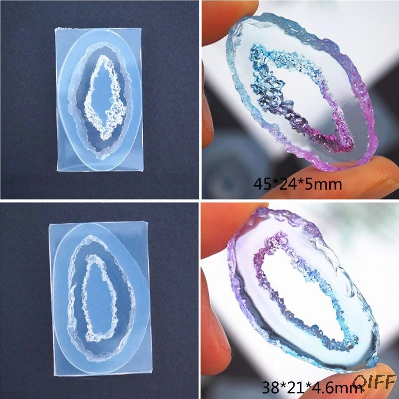 Кристалл кварц рок кластер Geode Друза драгоценный камень формочка для силиконовой Подвески Ювелирные изделия из смолы