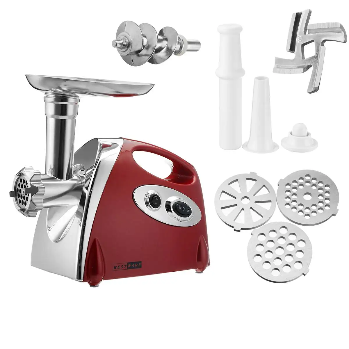 

2800W Electric Meat Grinder Mincer Stainless Steel+ABS Sausage Maker Filler Machine Food Processor Home Application Powerful