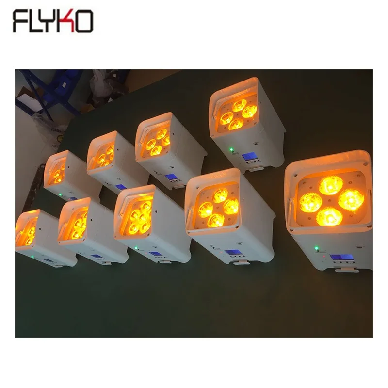 Китайский производитель 6в1 сценический светодиодный аккумулятор 4x18 Вт par light для DJ Booths сценические чехлы