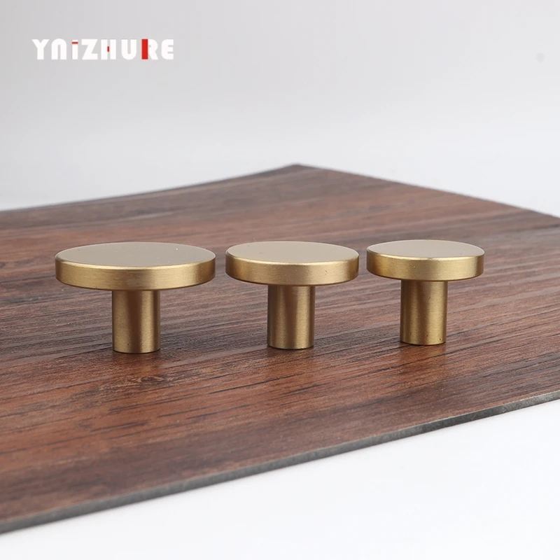YNIZHURE круглые латунные ручки для комода выдвижных ящиков дверная ручка шкафа
