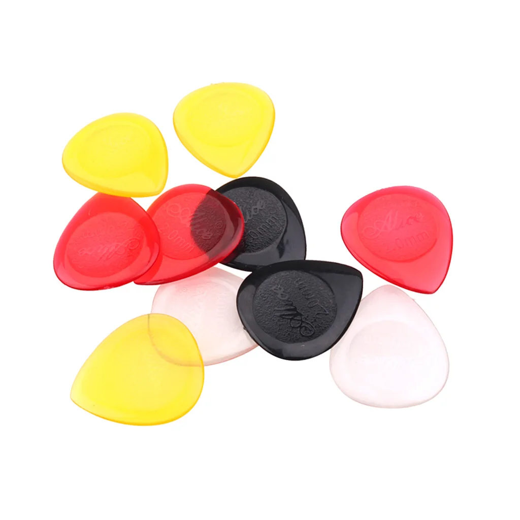 10pcs/pack 2.0MM Colorful Transparent  Guitar Pick Plectrums For Guitar Bass